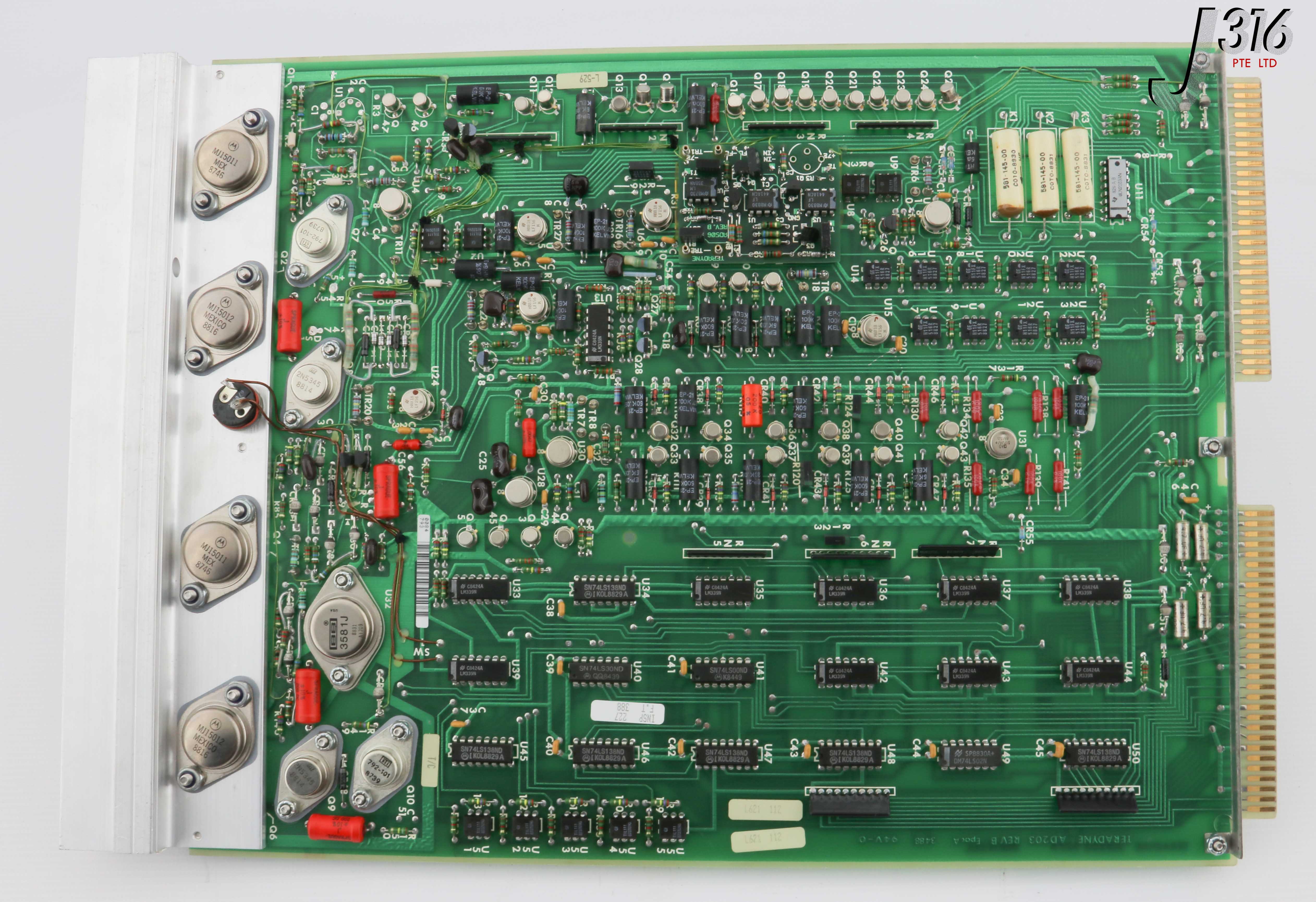 26133 TERADYNE PCB, V/I SOURCE OUTPUT BOARD, P/N: 879-203-00 AD203 ...